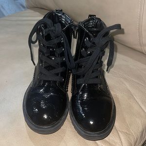 Black studded Combat Boots - Size 12M